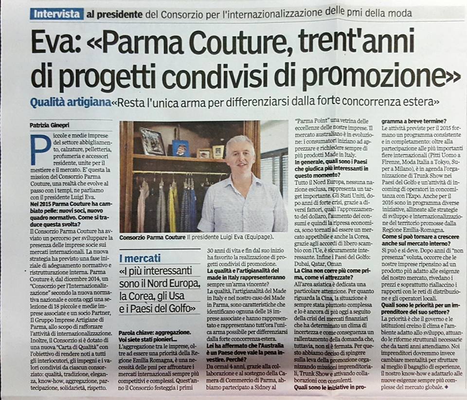 Parma Couture: 30 anni di progetti condivisi di promozione
