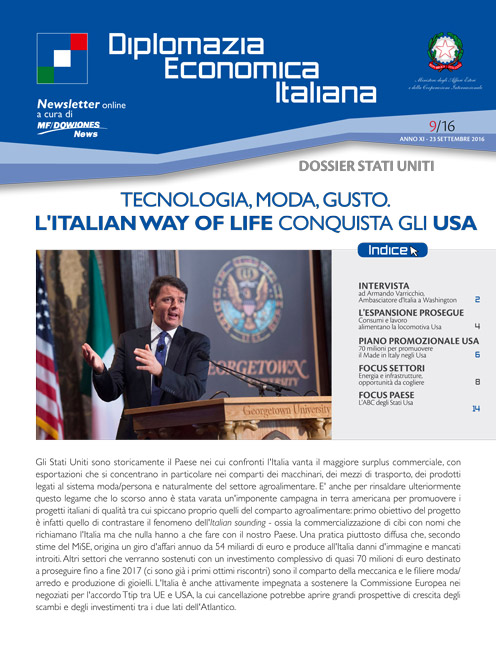 Mercato USA: spinta alla promozione del Made in Italy